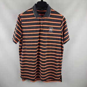 RLX Ralph Lauren Mens Large Multi Golf Polo Striped US Open Erin Hills Logo